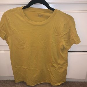 Madewell mustard yellow shirt